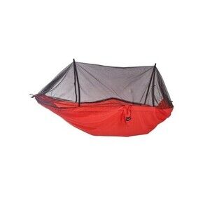 NorEast Netted Hammock Outdoors Single Red 115x60 in Anti Insect Zipper Mesh